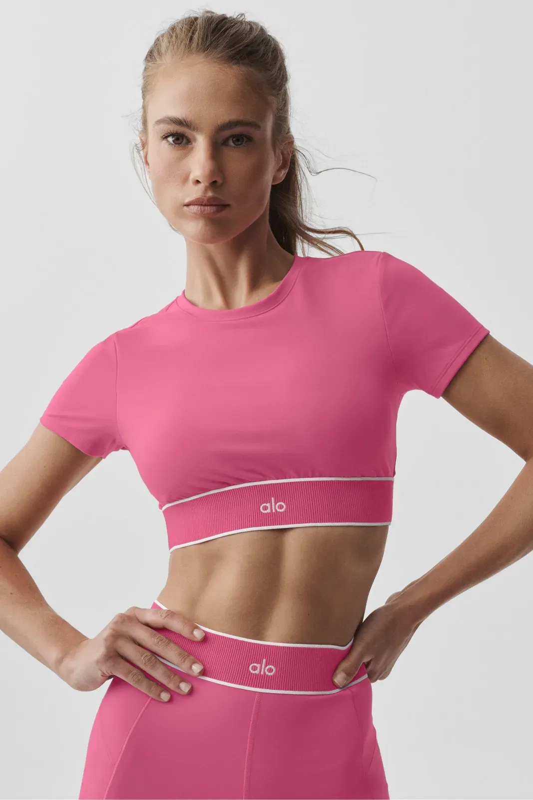 ALO Softsculpt Amp It Up Short Sleeve Bra