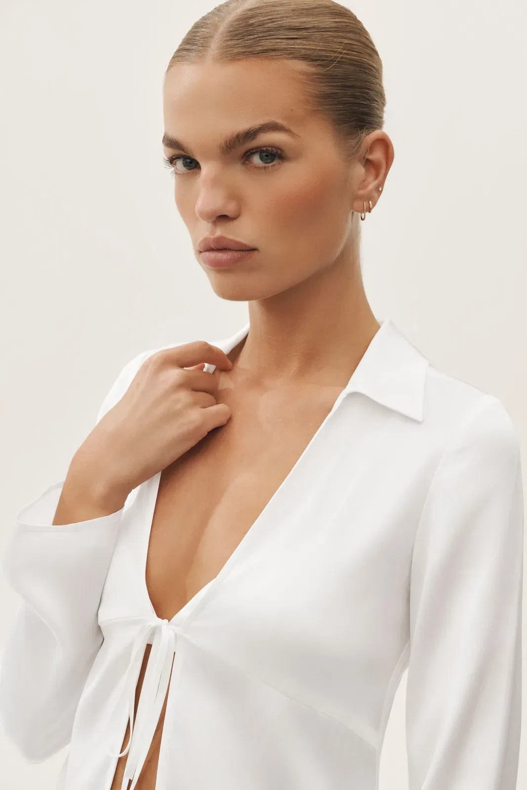 Silk Blend Radiance Long Sleeve Top