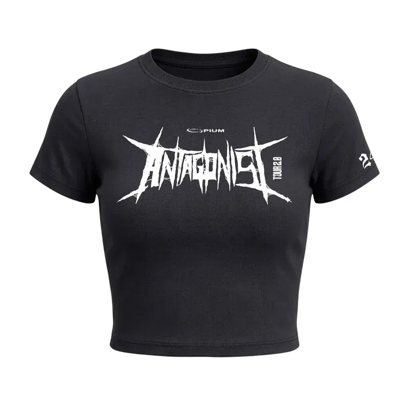 Carti - Antagonist Baby Tee in Black