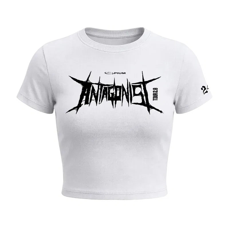 Carti - Antagonist Baby Tee in White