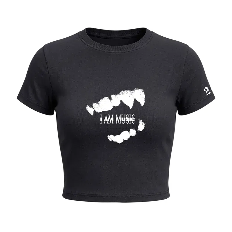 Carti - Iammusic Baby Tee in Black