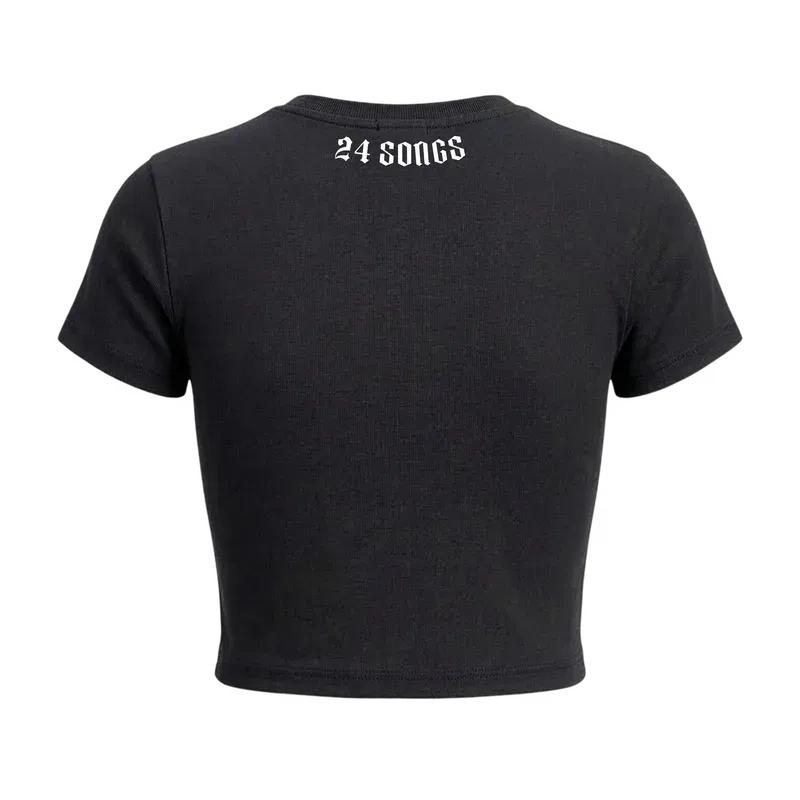 Eilish Goth Mom Baby Tee in Black
