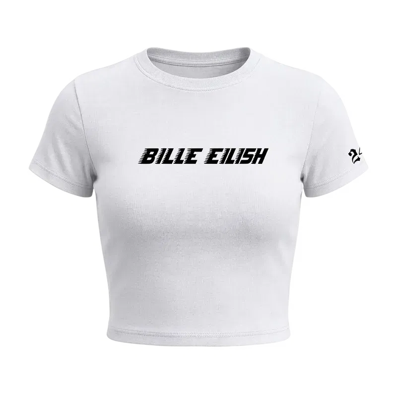 Eilish Goth Mom Baby Tee in White