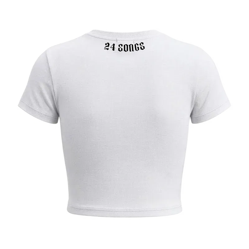 Eilish Goth Mom Baby Tee in White