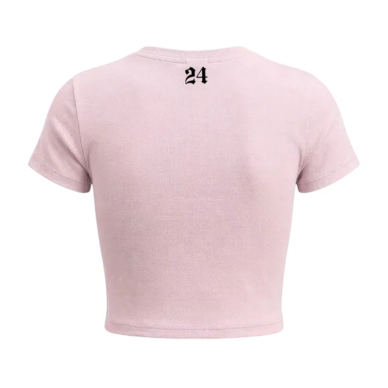 Kanye- Godless Behaviour Baby Tee in Pink