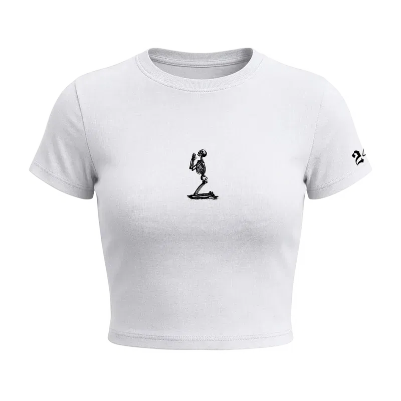 Kanye- Godless Behaviour Baby Tee in White
