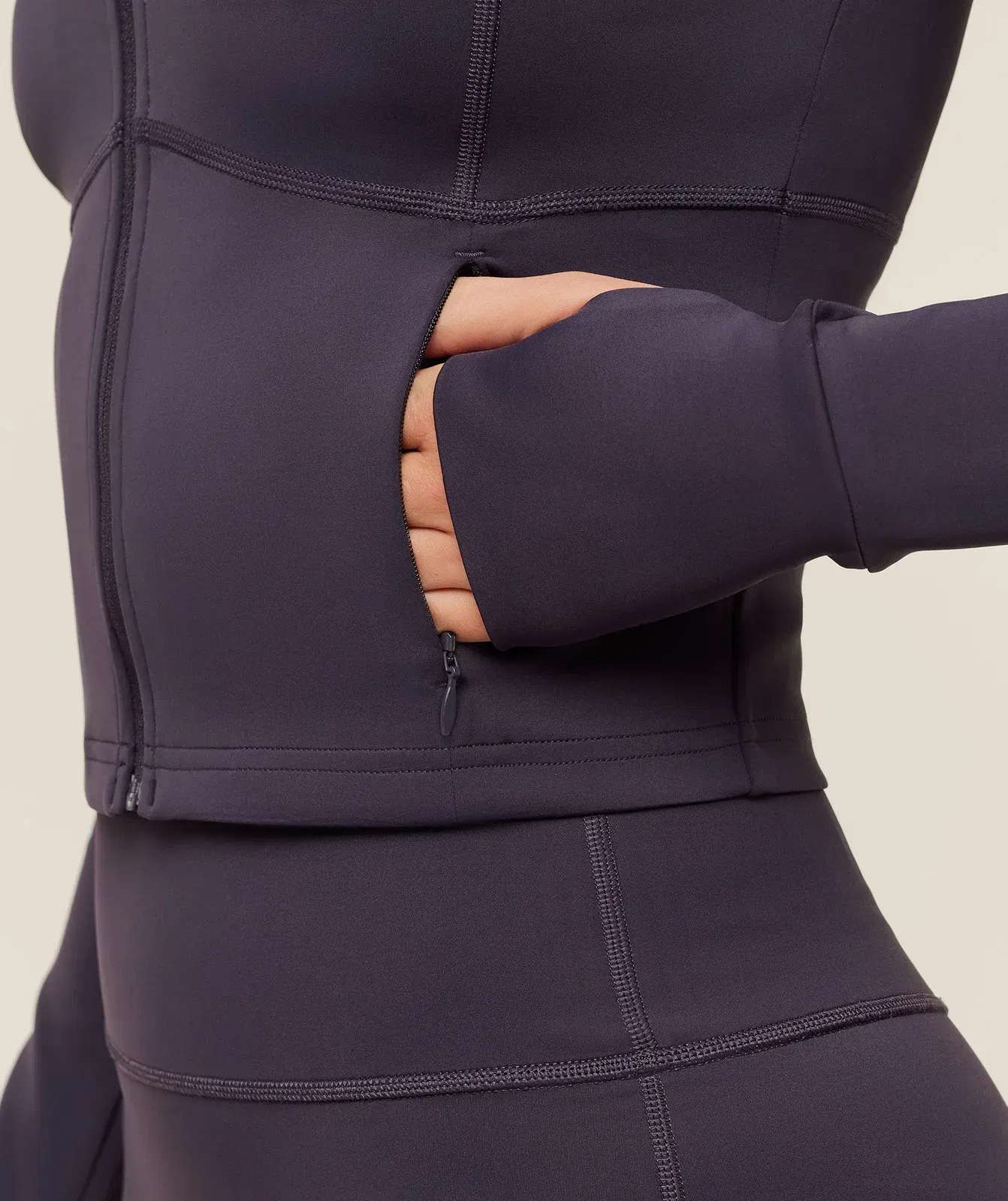 Gymshark Flow Zip Up Jacket - Midnight Purple