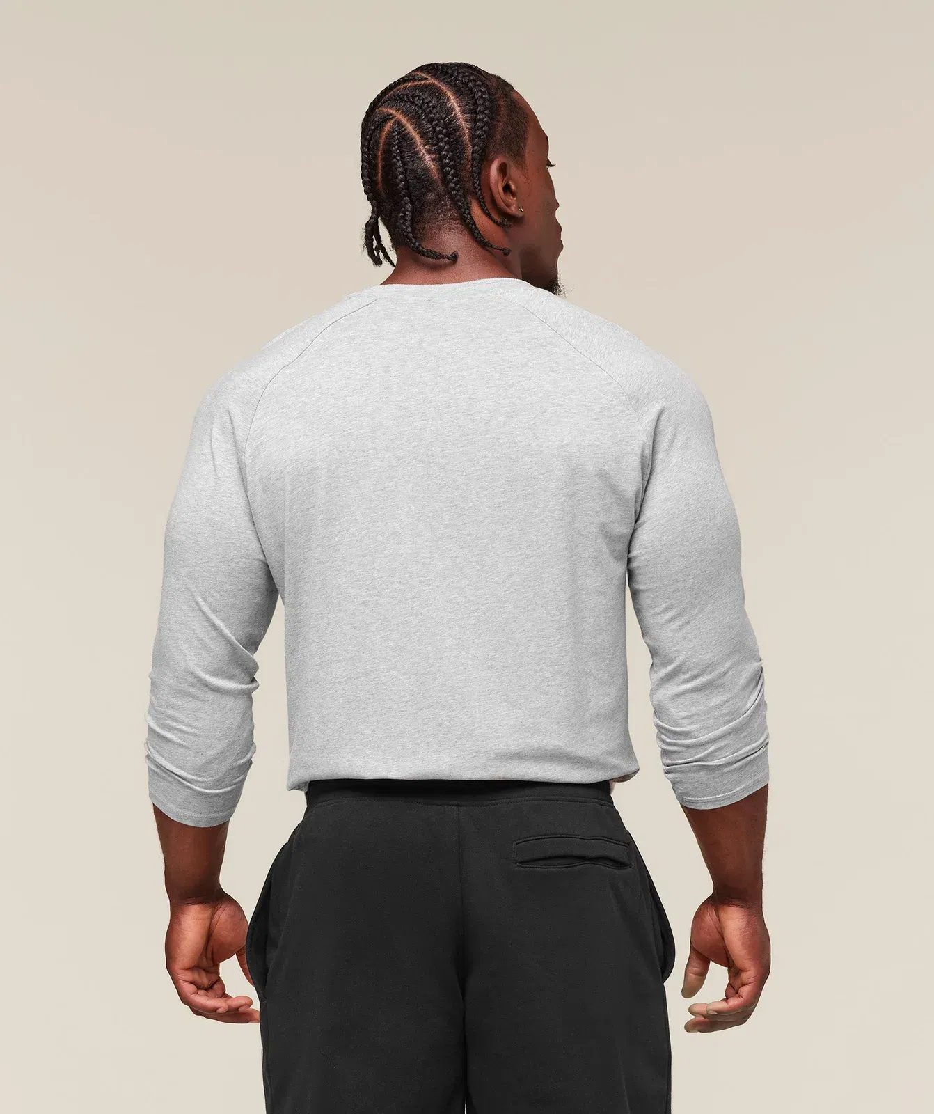 Gymshark Legacy Henley - Light Grey Marl