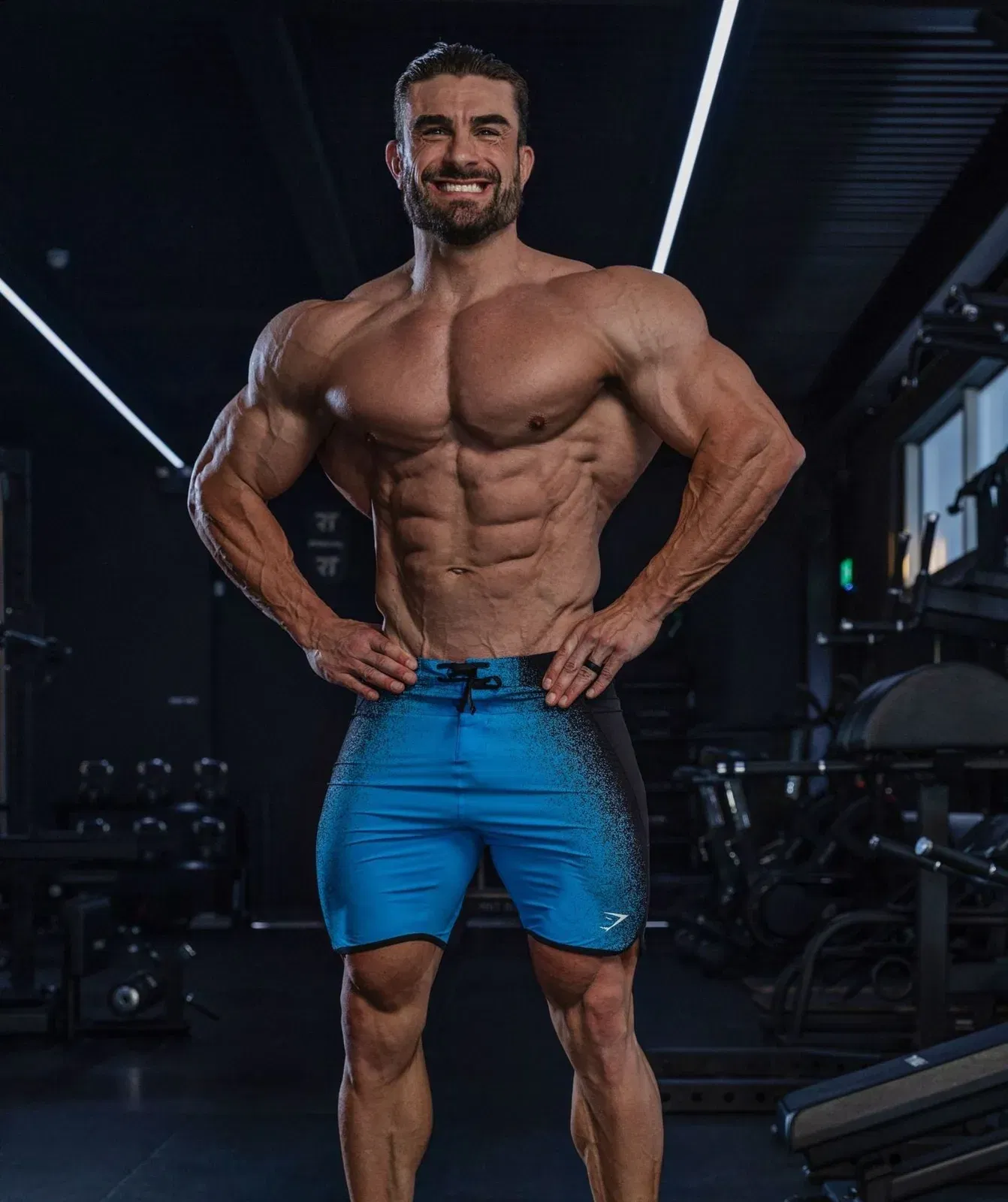 Gymshark RT Competition Board Short - GS Brand Blue/GS Black