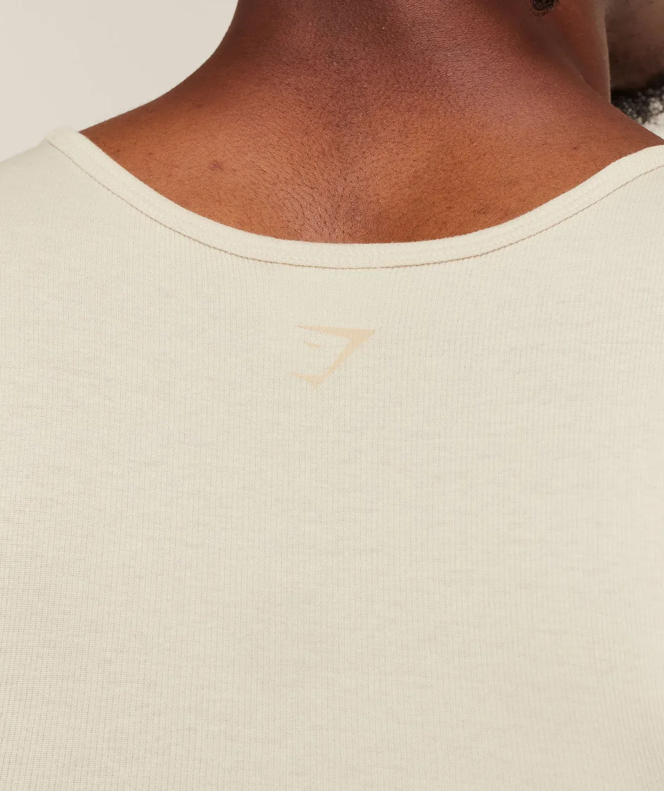 Gymshark GSLC Ribbed Tank - Oat White