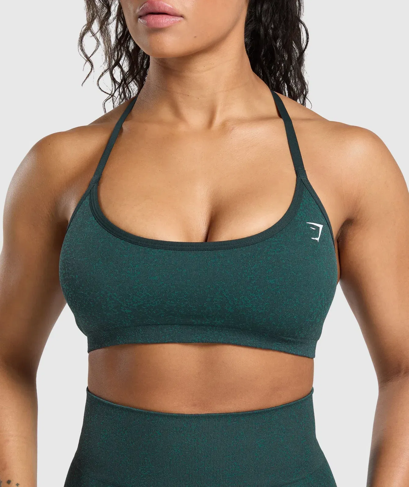 Gymshark Adapt Fleck T-Back Bra - Darkest Teal/Functional Teal