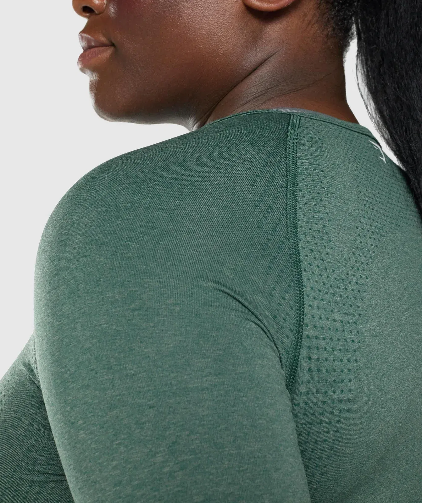 Gymshark Vital Crop Top - Dark Green Marl