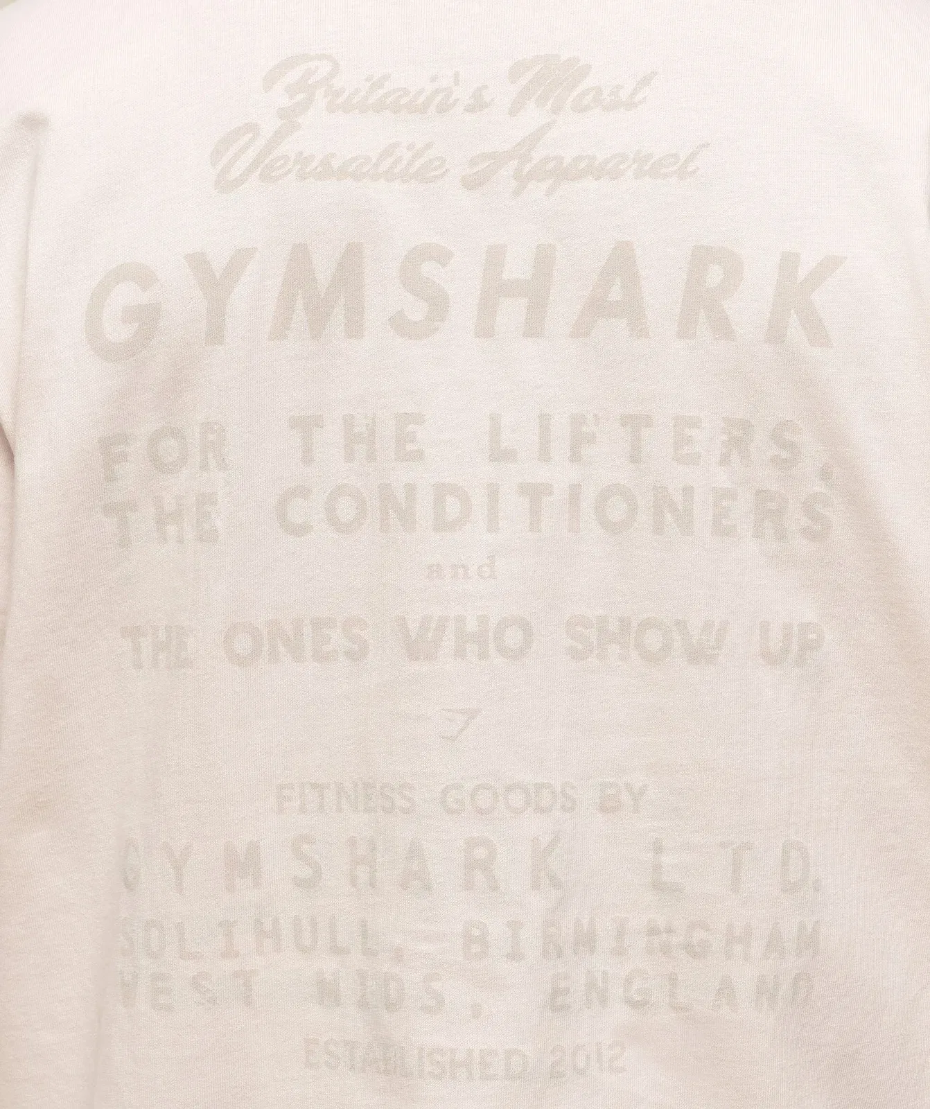 Gymshark For The Lifters Boxy T-Shirt - Oat White