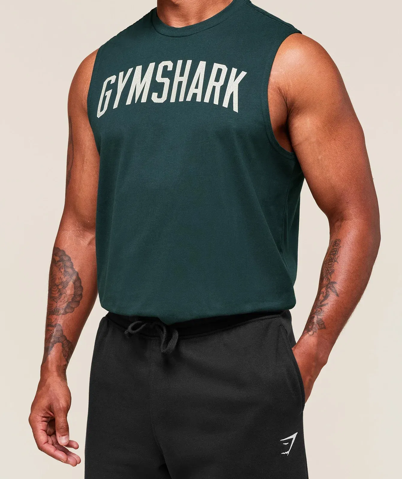 Gymshark Worn Graphic Tank - Deep Petrol Blue