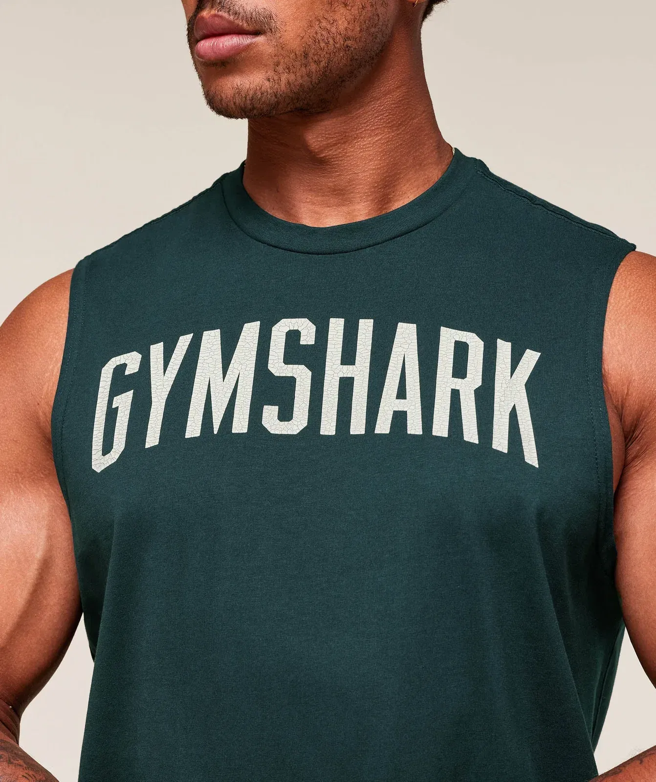 Gymshark Worn Graphic Tank - Deep Petrol Blue