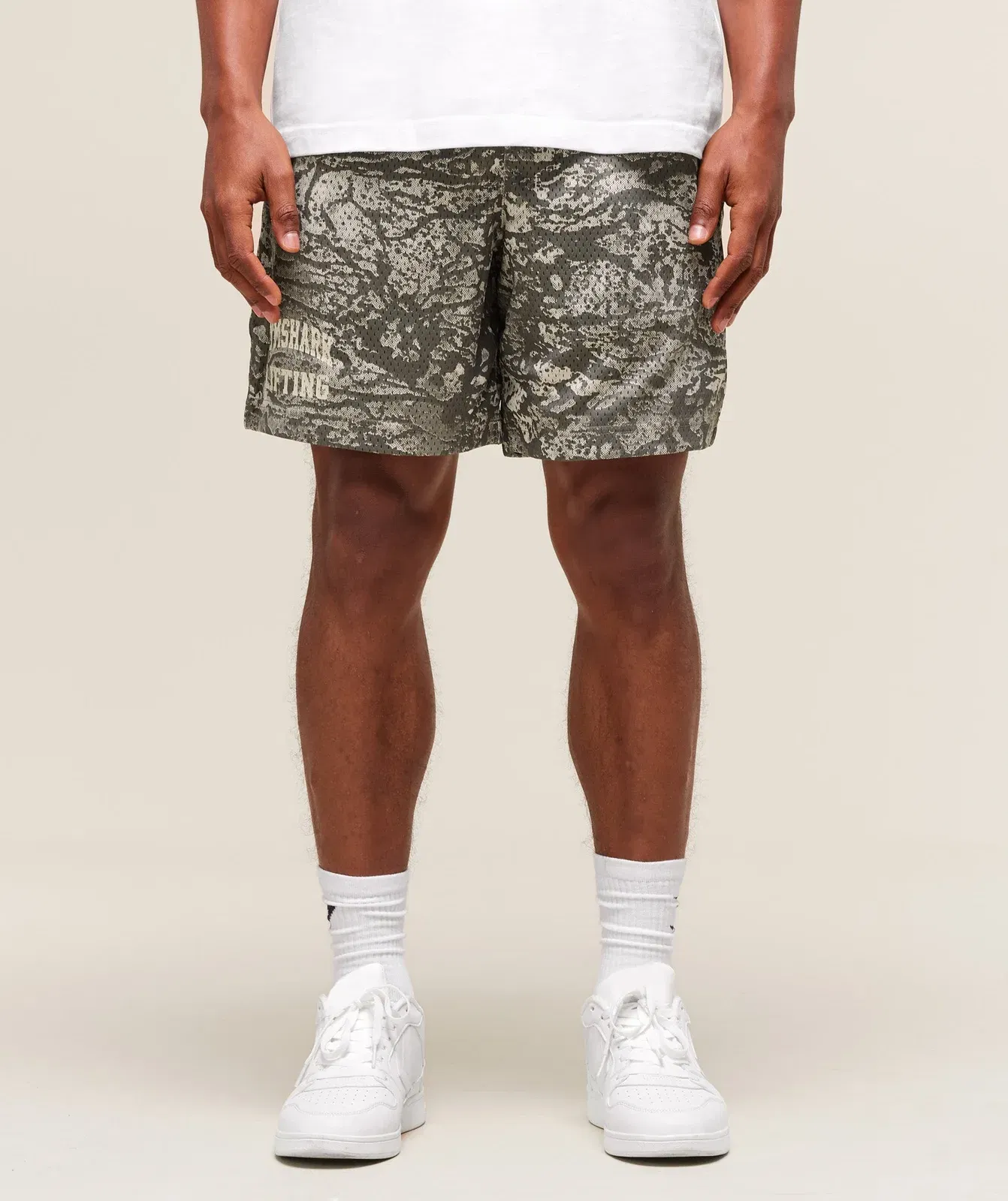 Gymshark Lifting Mesh 5" Shorts - Camo Brown