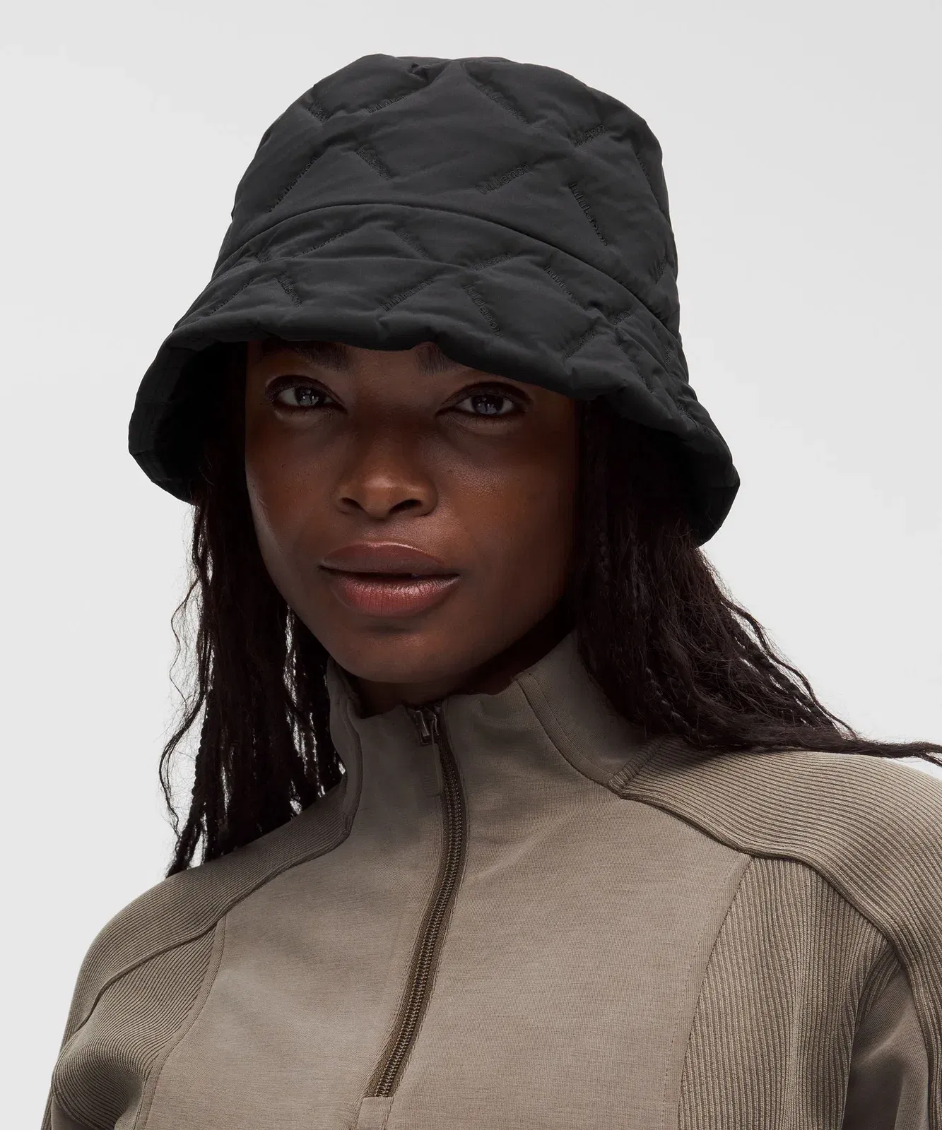 Quilted Fleece-Lined Bucket Hat