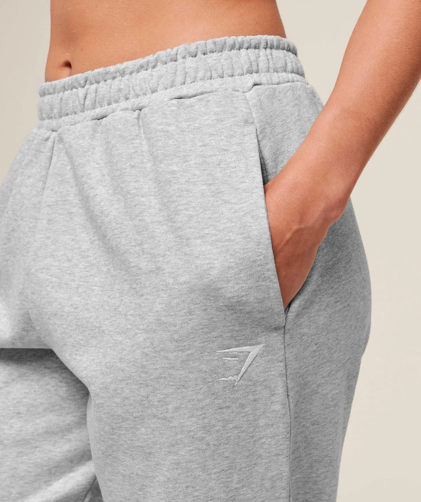 Gymshark Training Fleece Joggers - Light Grey Core Marl