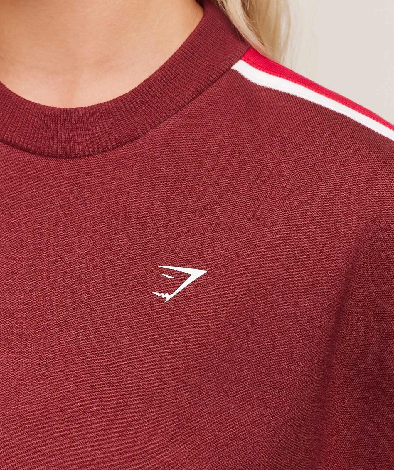 Gymshark Piping Midi Crew Neck - Sets Red/Carmine Red/Soft White