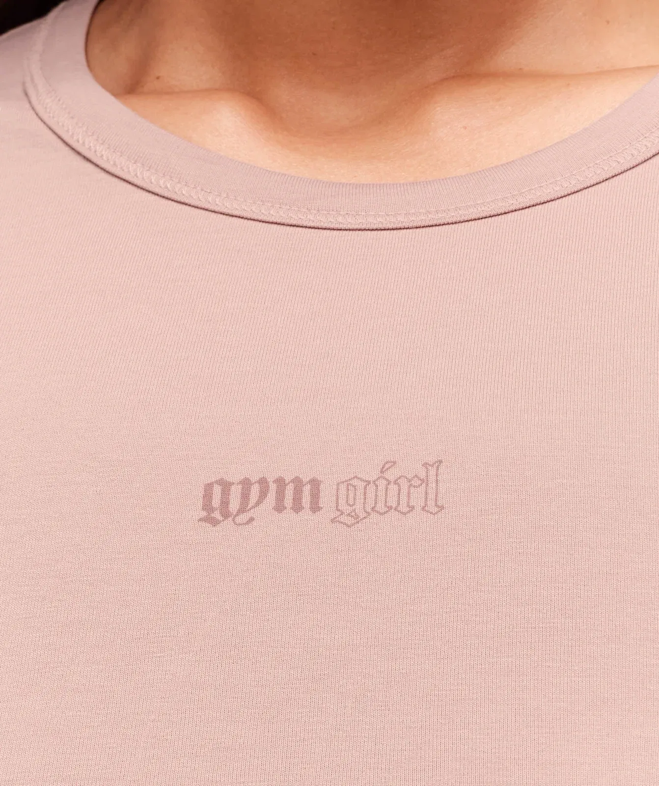 Gymshark Cotton Graphic Midi T-Shirt - Muted Pink