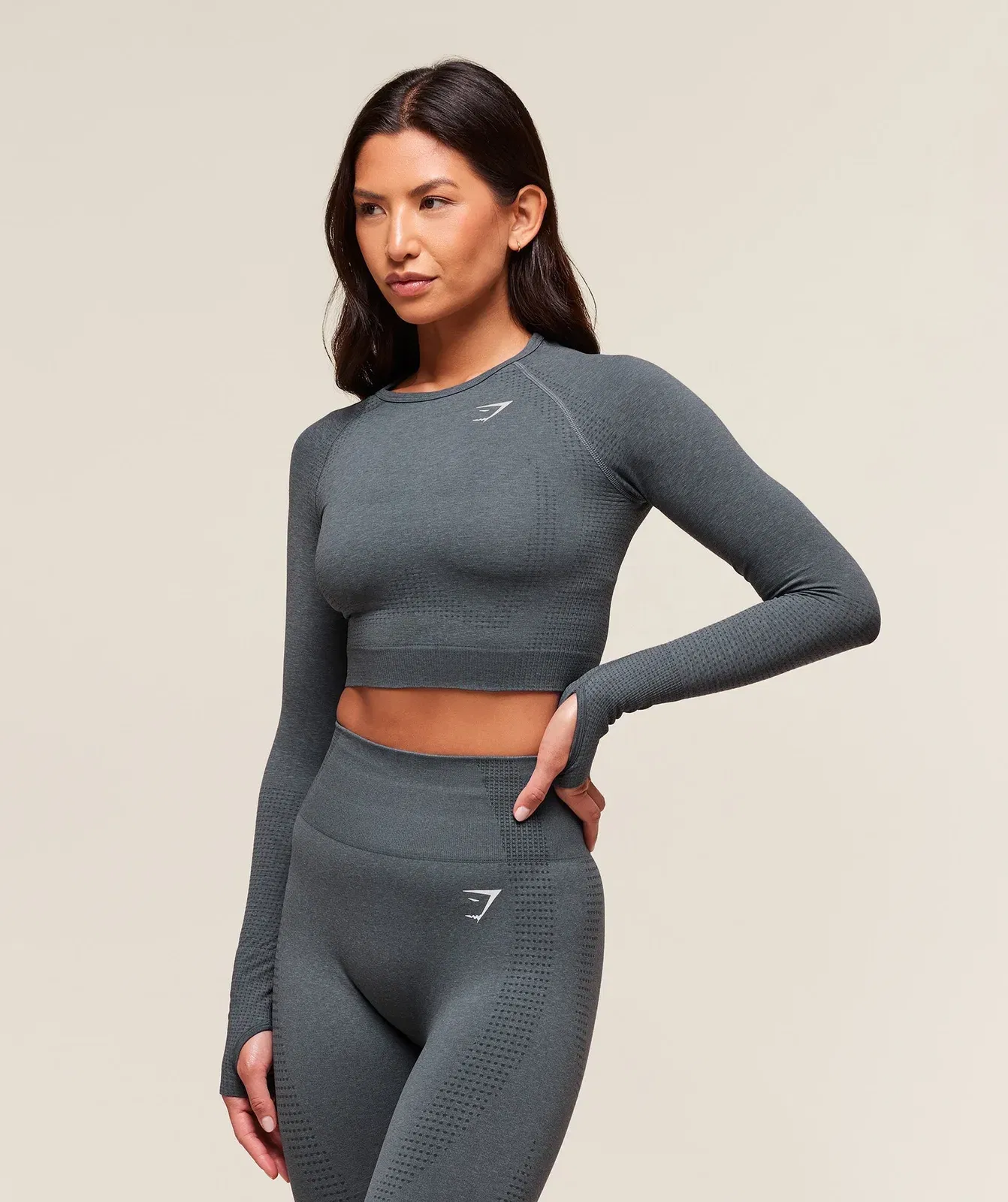 Gymshark Vital Crop Top - Strong Grey Marl
