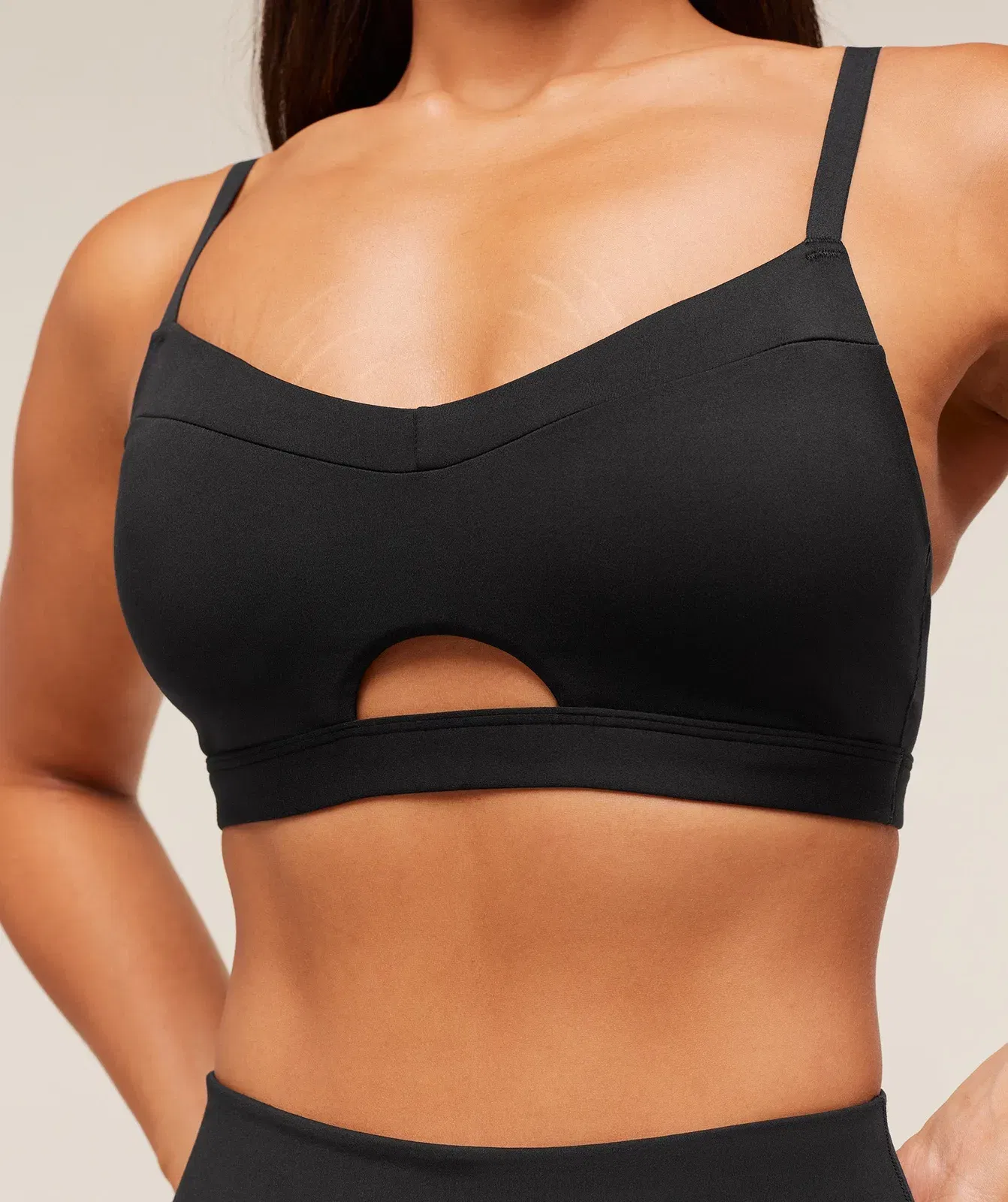 Gymshark Balcony Peekaboo Sports Bra - Black