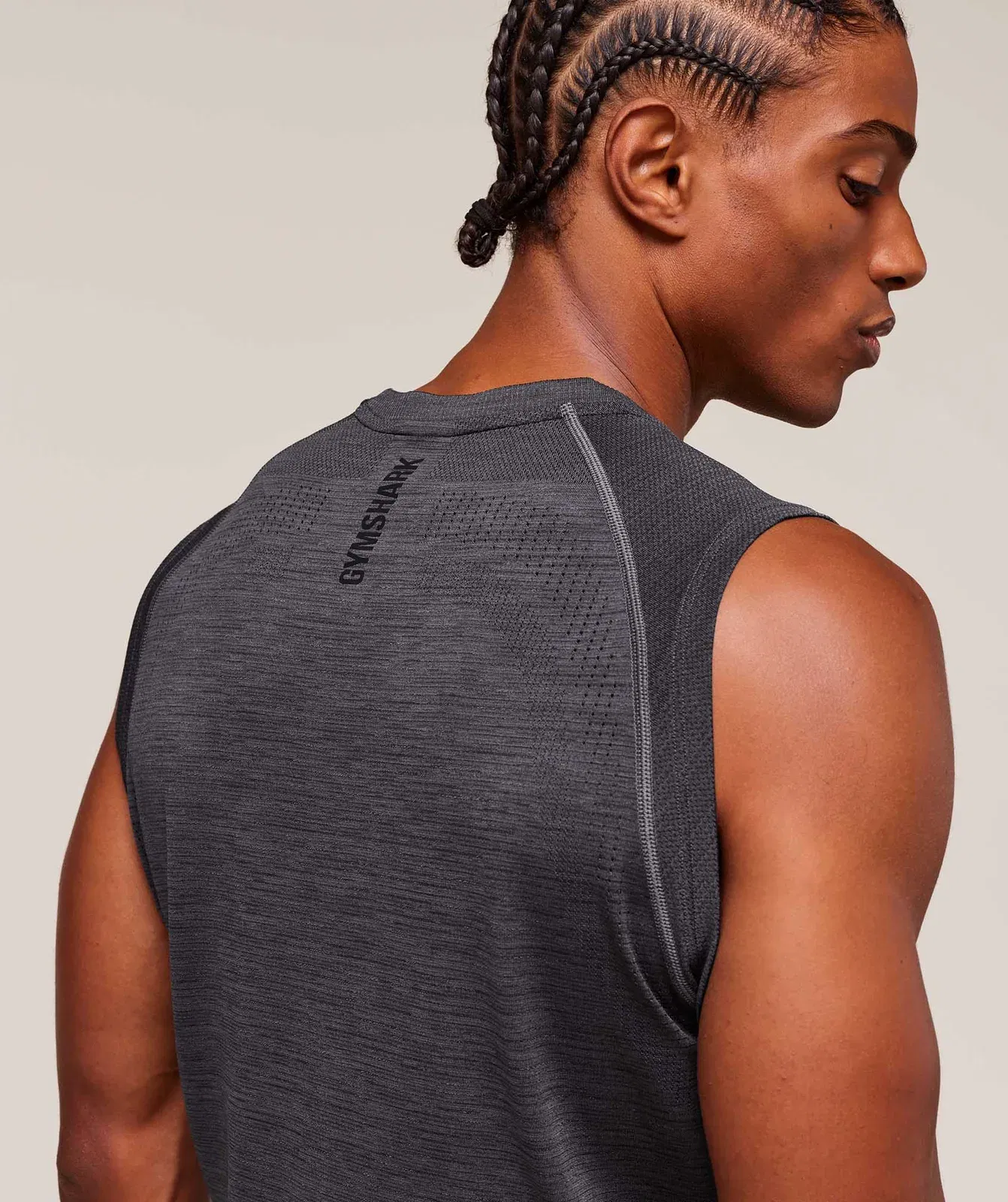 Gymshark Versatile Seamless Tank - Dark Grey/Black