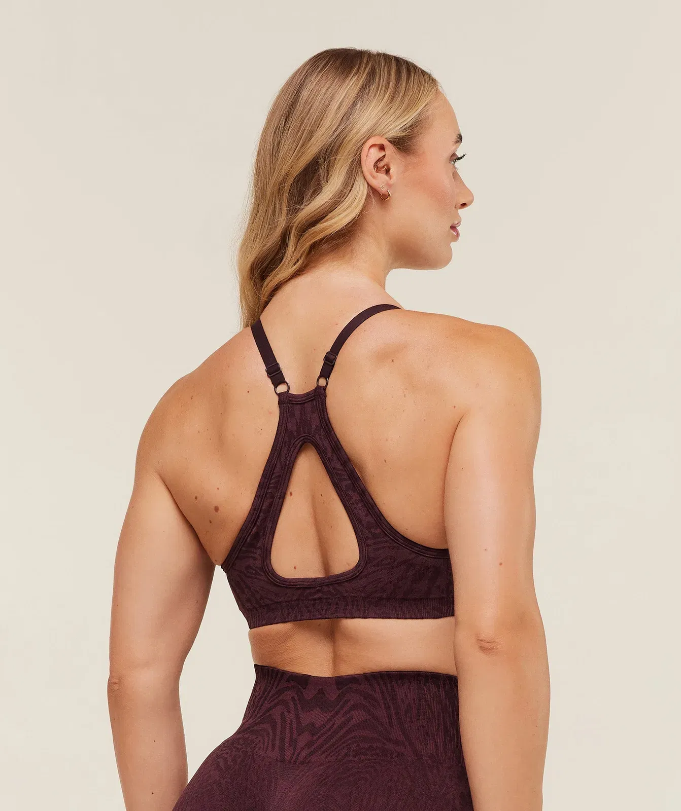 Gymshark Adapt Animal Seamless Sports Bra - Cherry Purple/Reset Pink