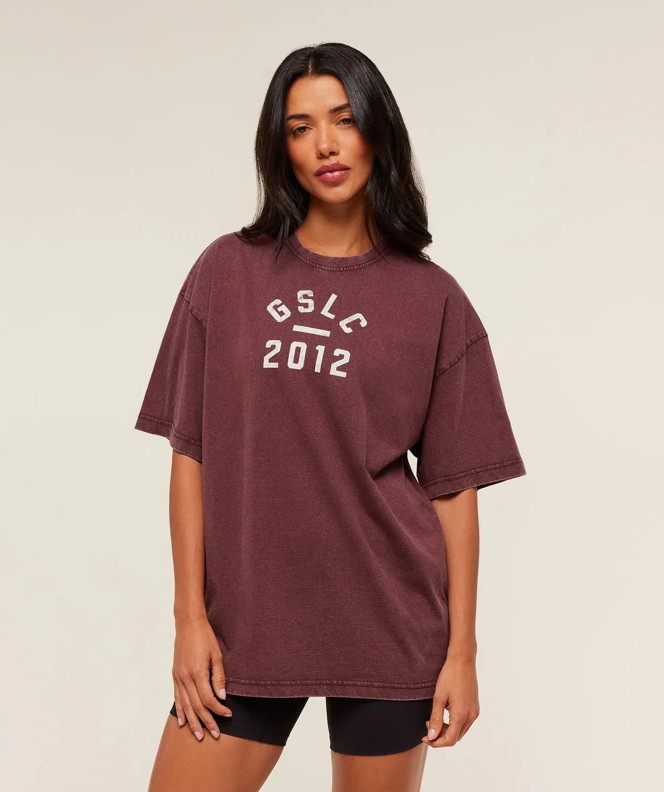 Gymshark Gymshark Lifting Club 2012 Graphic Short Sleeve T-Shirt - Rich Maroon/Wash