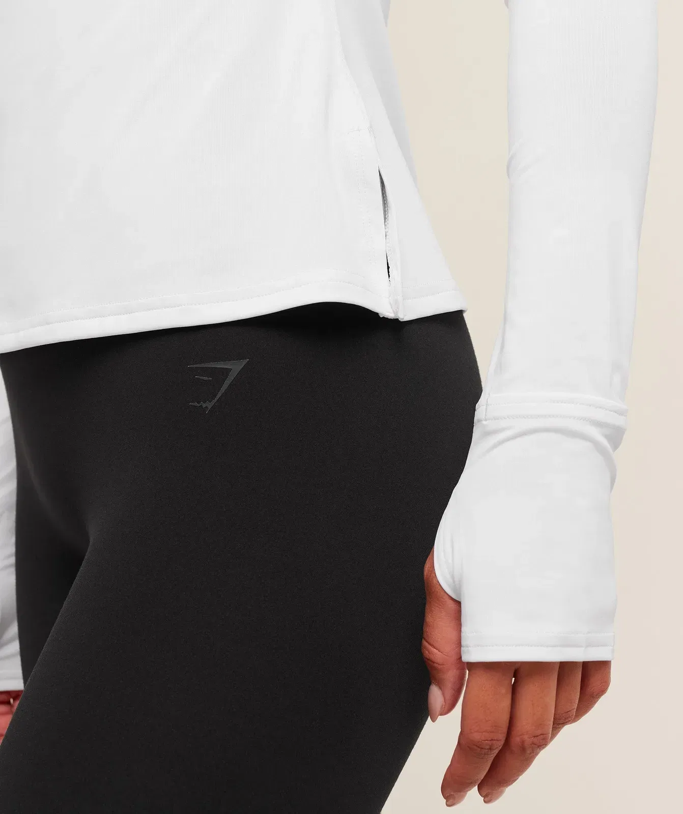 Gymshark Running Long Sleeve Top - White