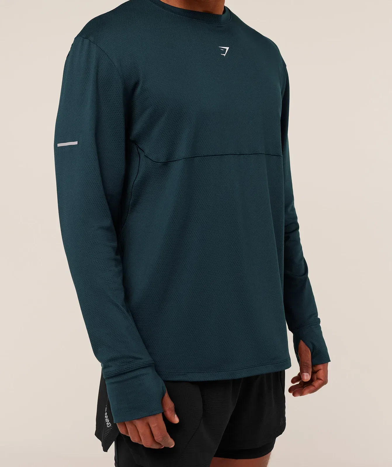 Gymshark Running Long Sleeve T-Shirt - Deep Petrol Blue