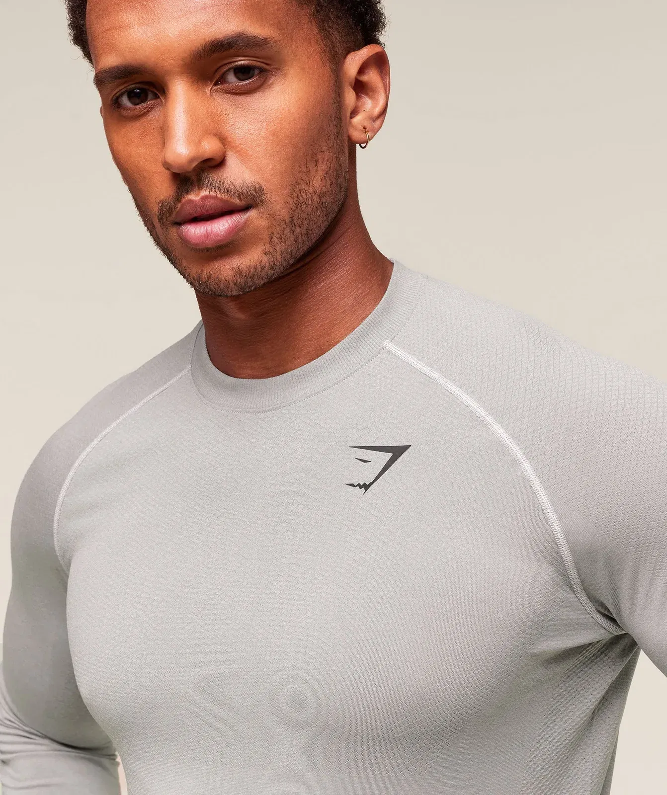 Gymshark Vital Long Sleeve T-Shirt - Light Grey/Smokey Grey