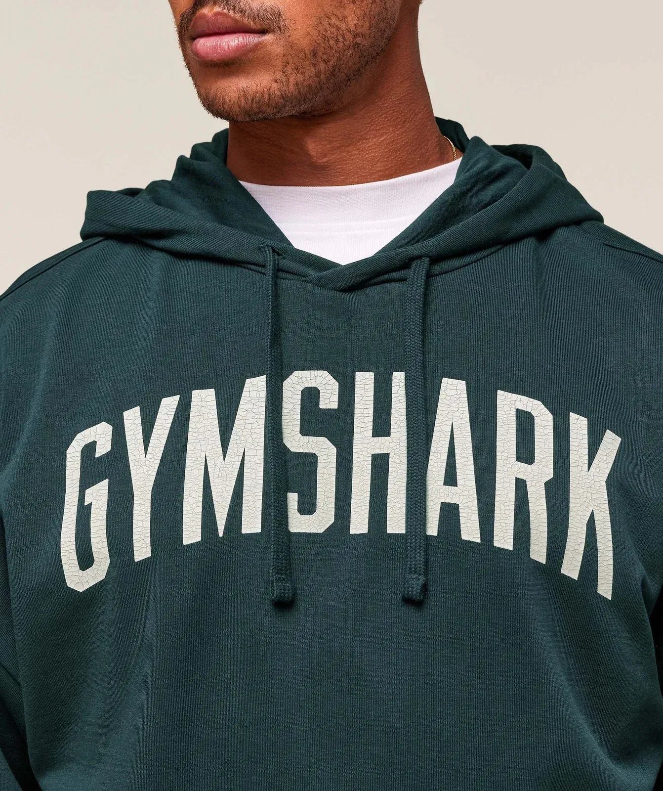 Gymshark Worn Graphic Hoodie - Deep Petrol Blue