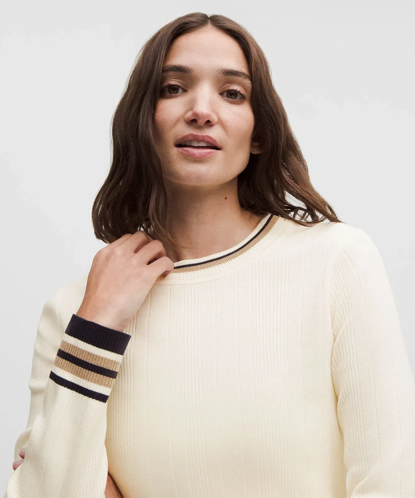 Cotton-Blend Long-Sleeve Crew