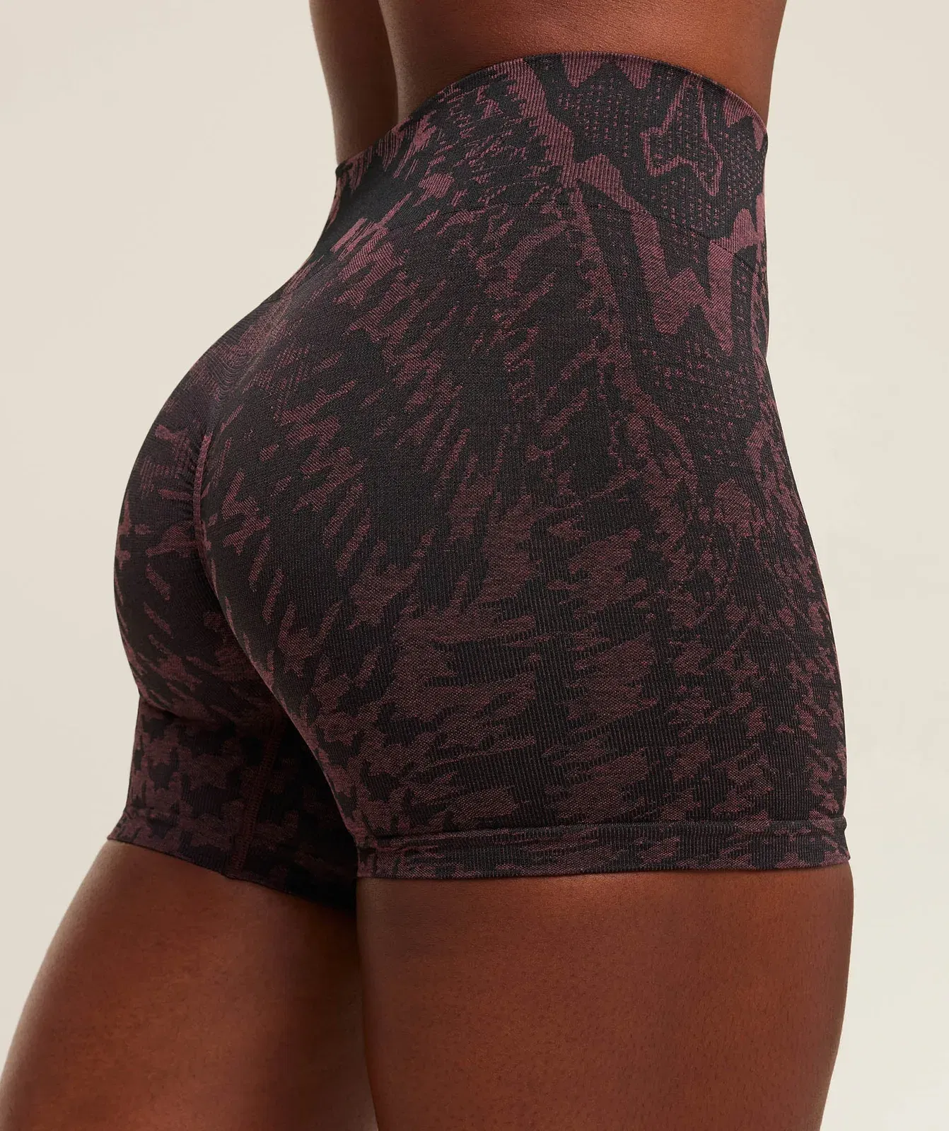 Gymshark Adapt Houndstooth Shorts - Black/Reset Pink