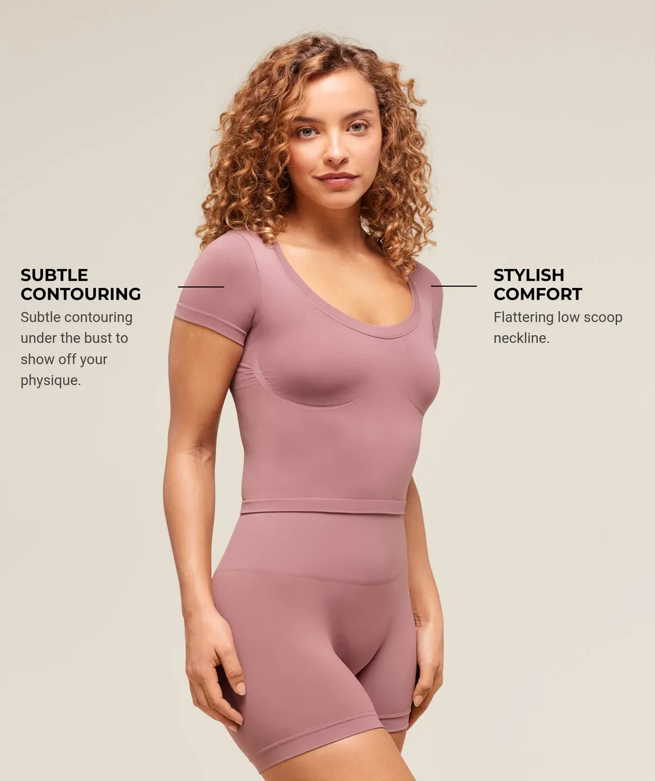 Gymshark Soft Sculpt Midi T-Shirt - Calm Pink