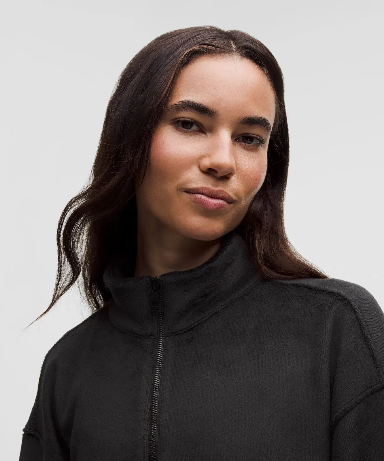 Plush Velour Oversized Half Zip
