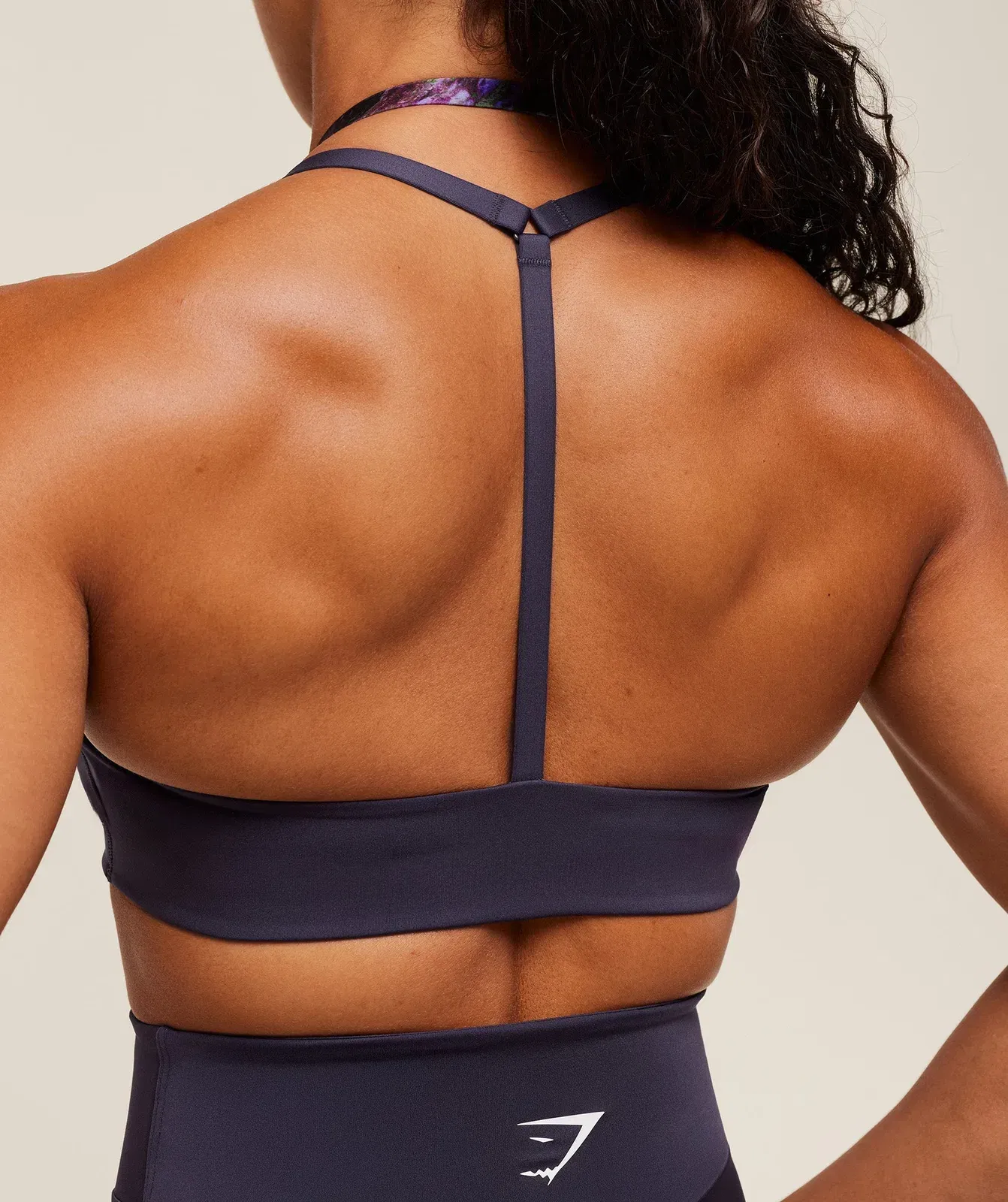 Gymshark Reps T Back Sports Bra - Midnight Purple/Morning Blue
