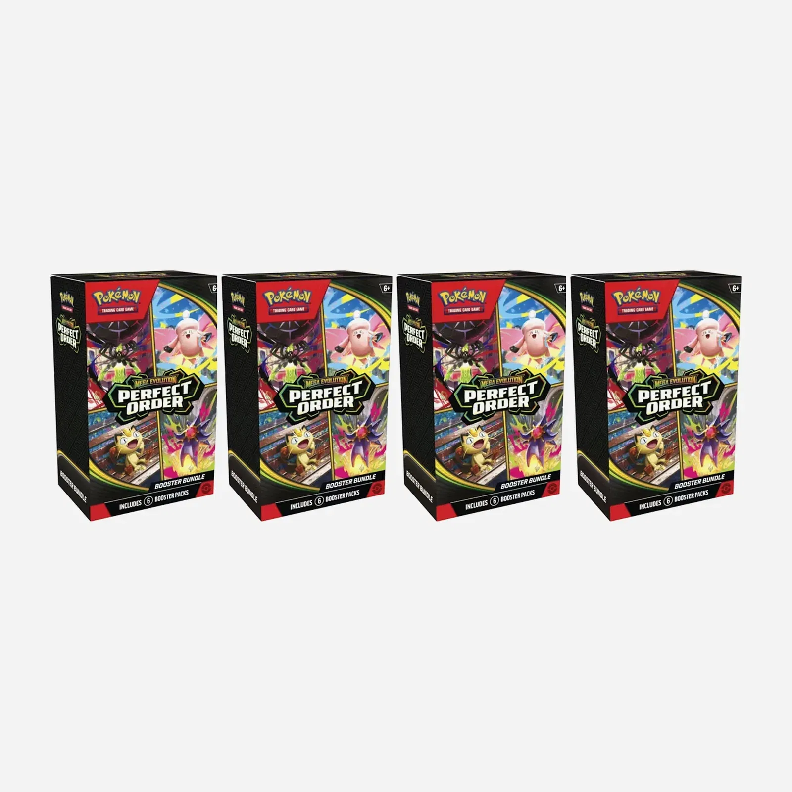 2026 Pokemon Mega Perfect Order Booster Bundle 4x Lot