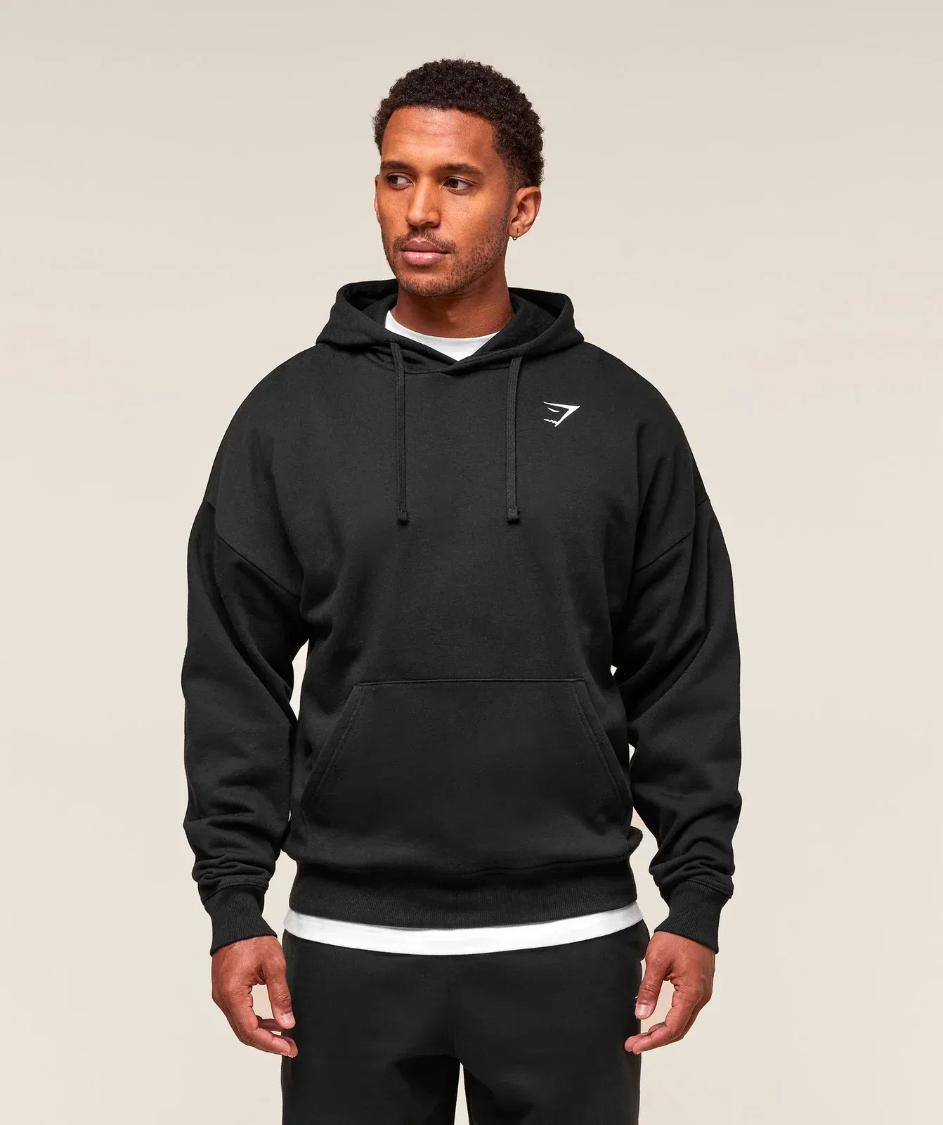 Gymshark Crest Oversized Hoodie Black