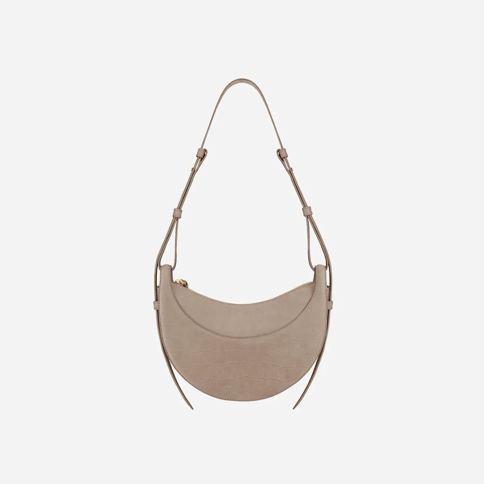 Polene Numero Dix Crocodile Nubuck Taupe