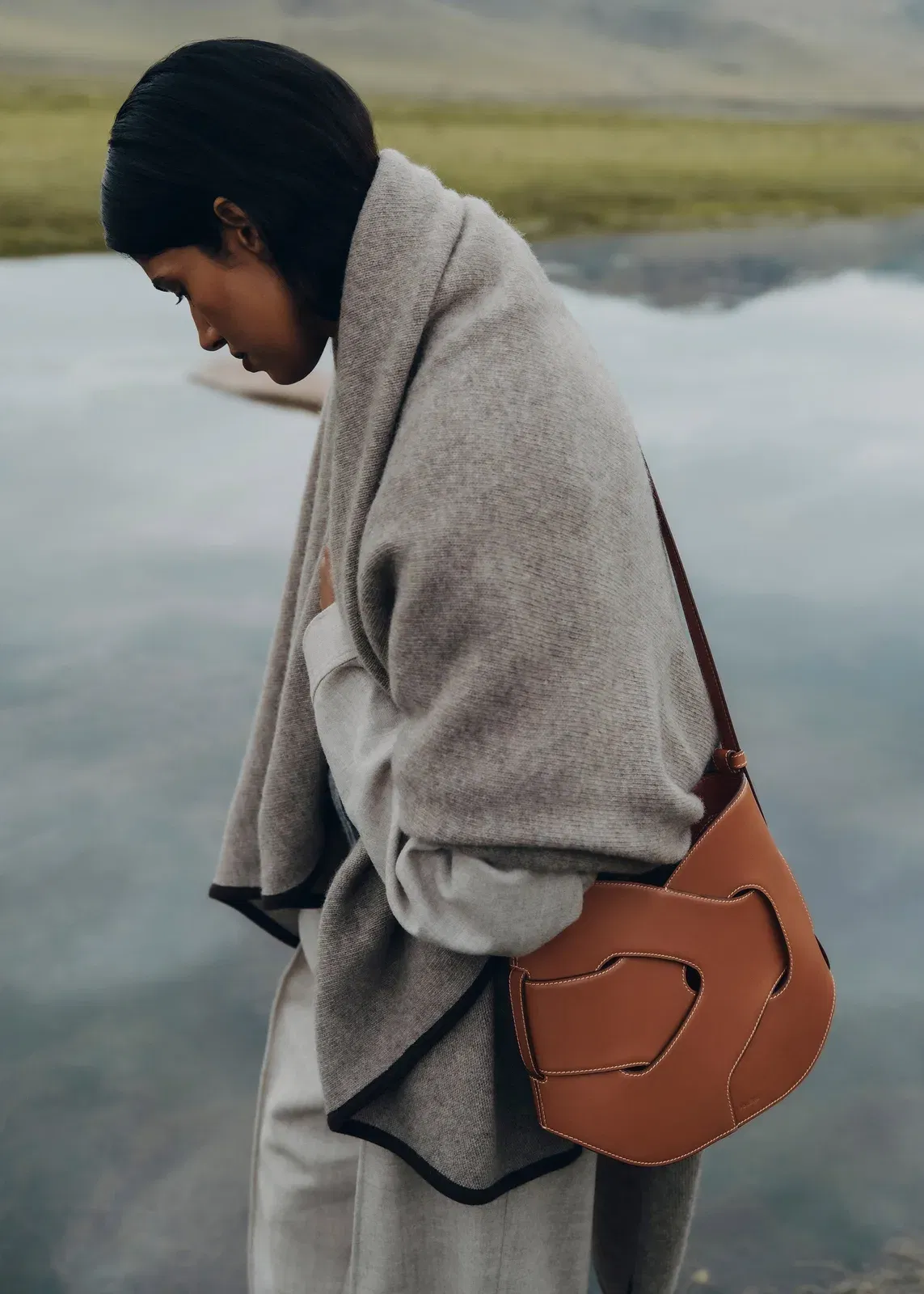 Polene Nodde Hobo Smooth Cognac