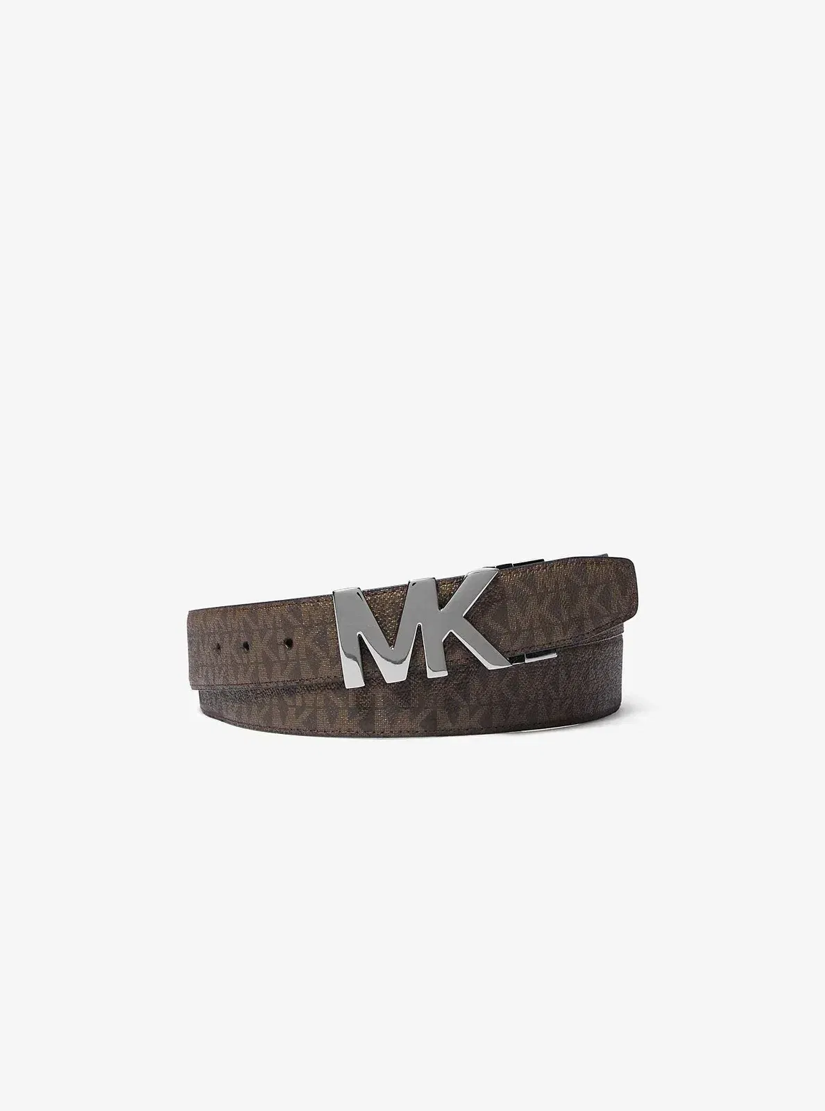 Michael Kors Reversible Signature Logo and Leather Belt Black