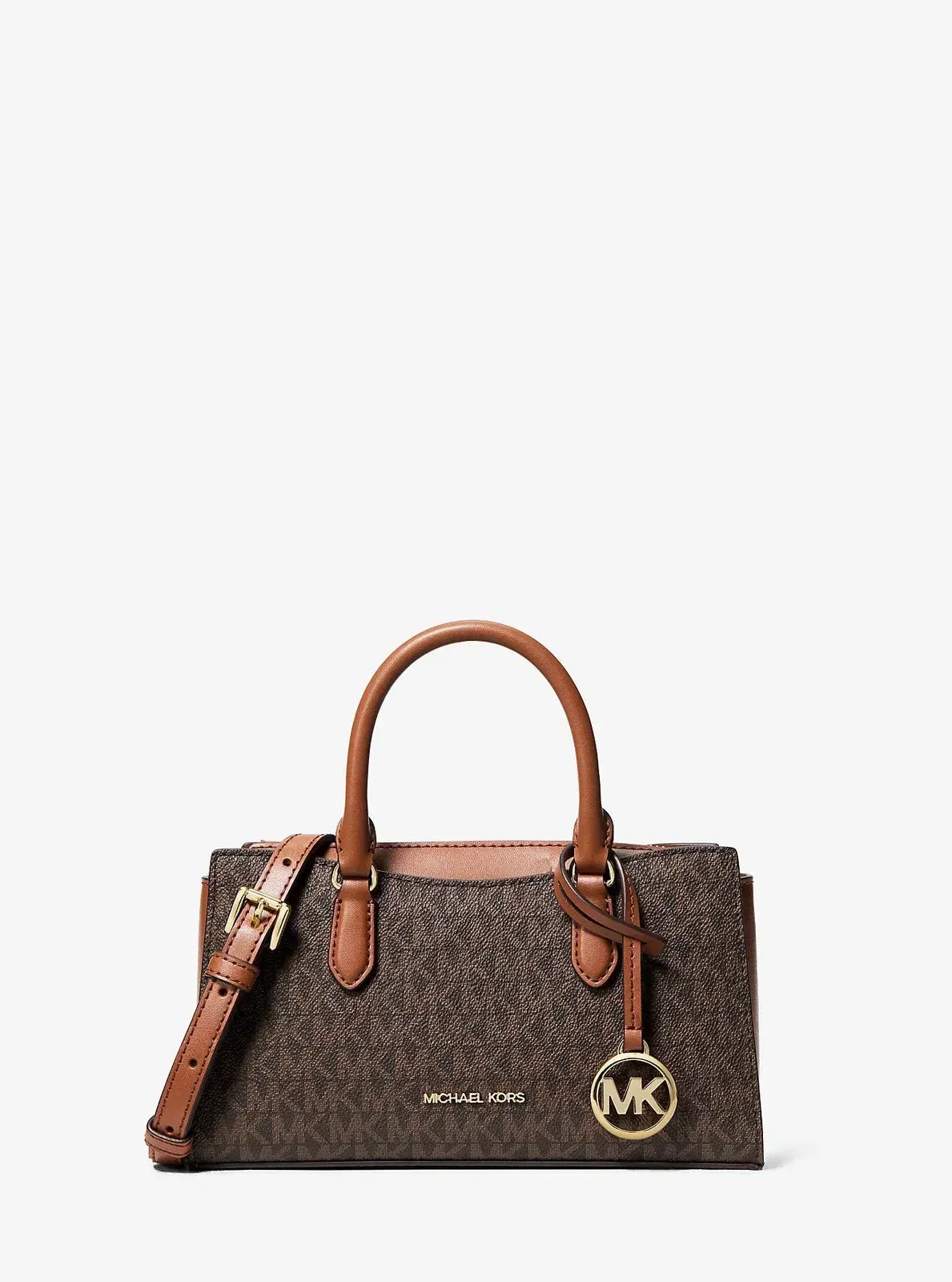 Michael Kors Arden Small Signature Logo Messenger Bag Brown
