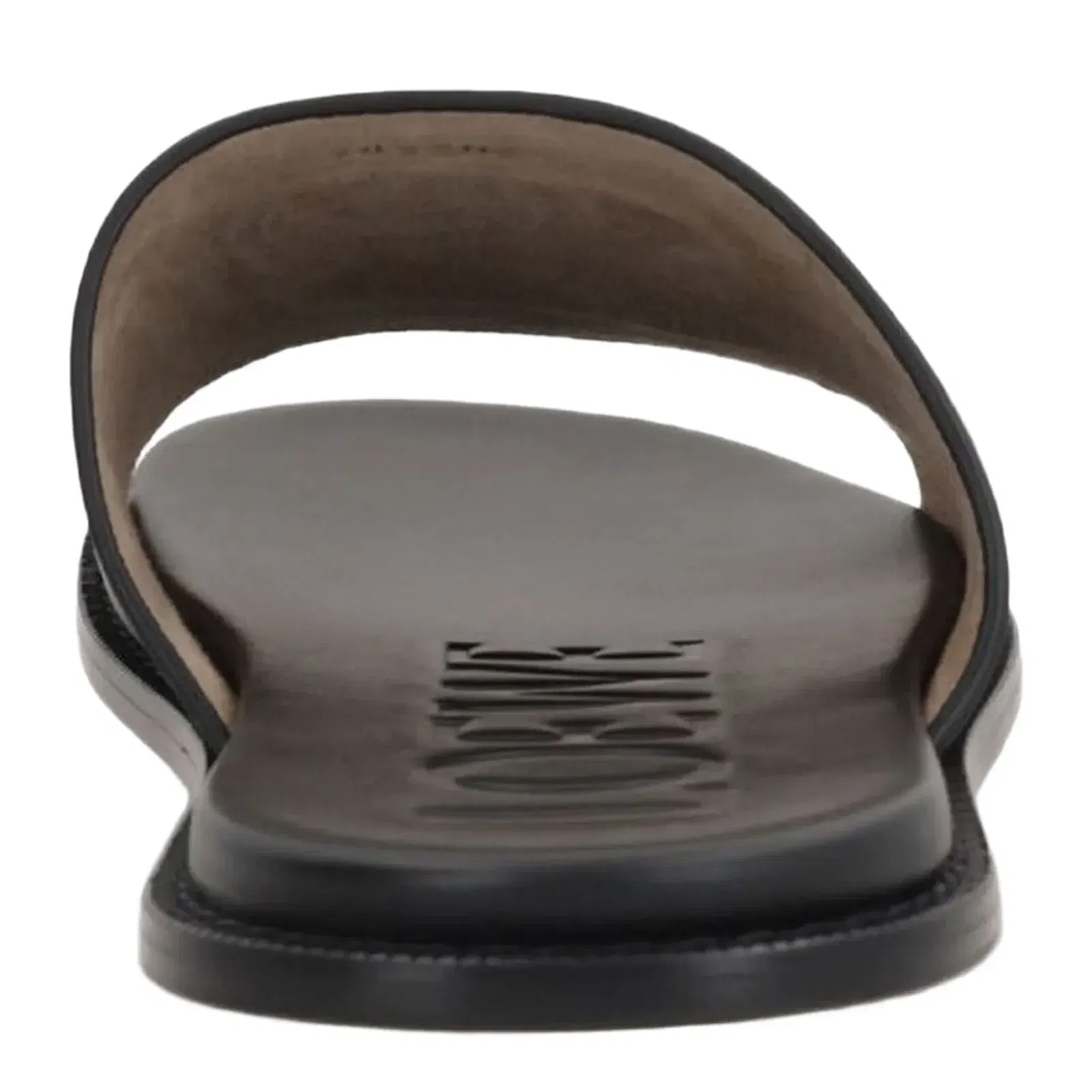 Flex Anagram Slide in Soft Calfskin Black