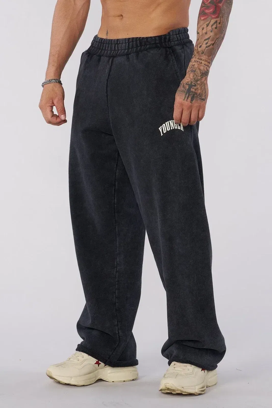 YOUNG LA 2088 - New Wave Baggy Sweats Black Wash