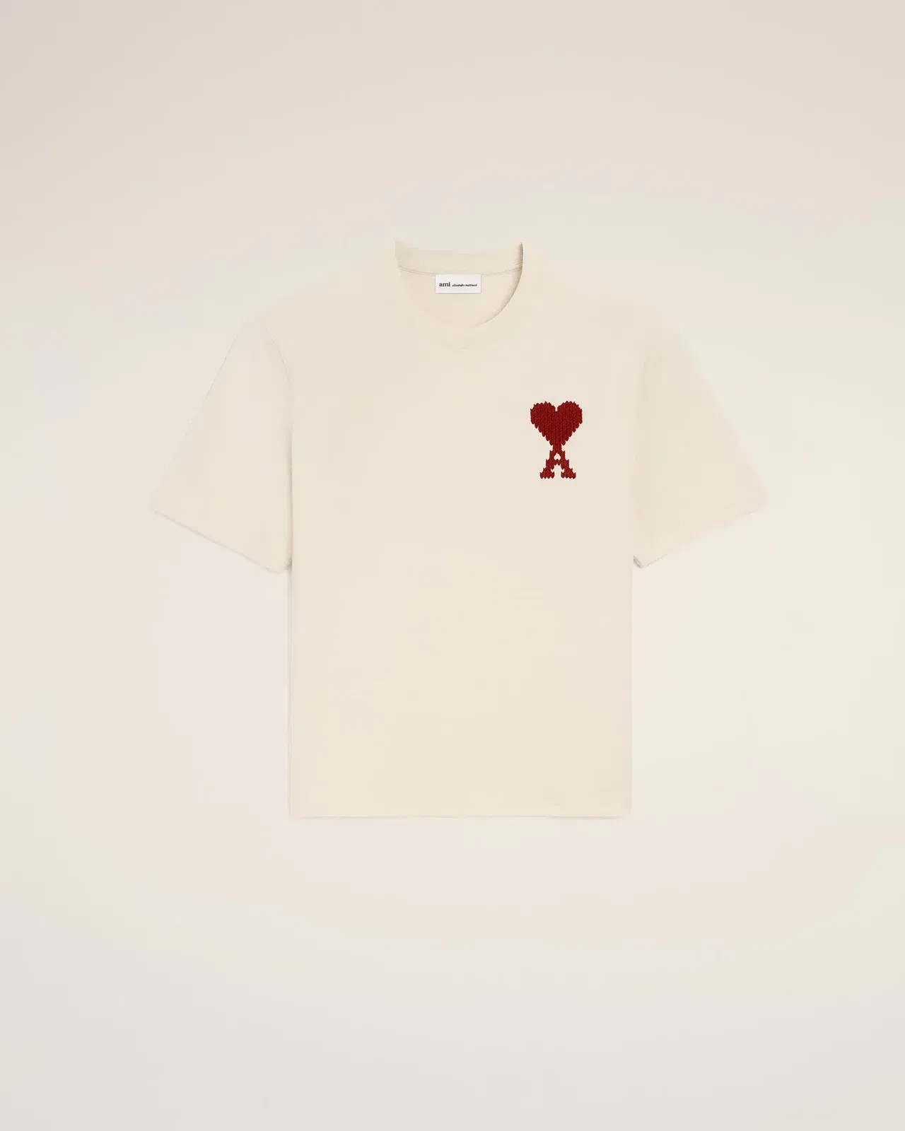 White Cotton Ami De Coeur T-Shirt T-Shirt Ami de Coeur in a heavy cotton jersey