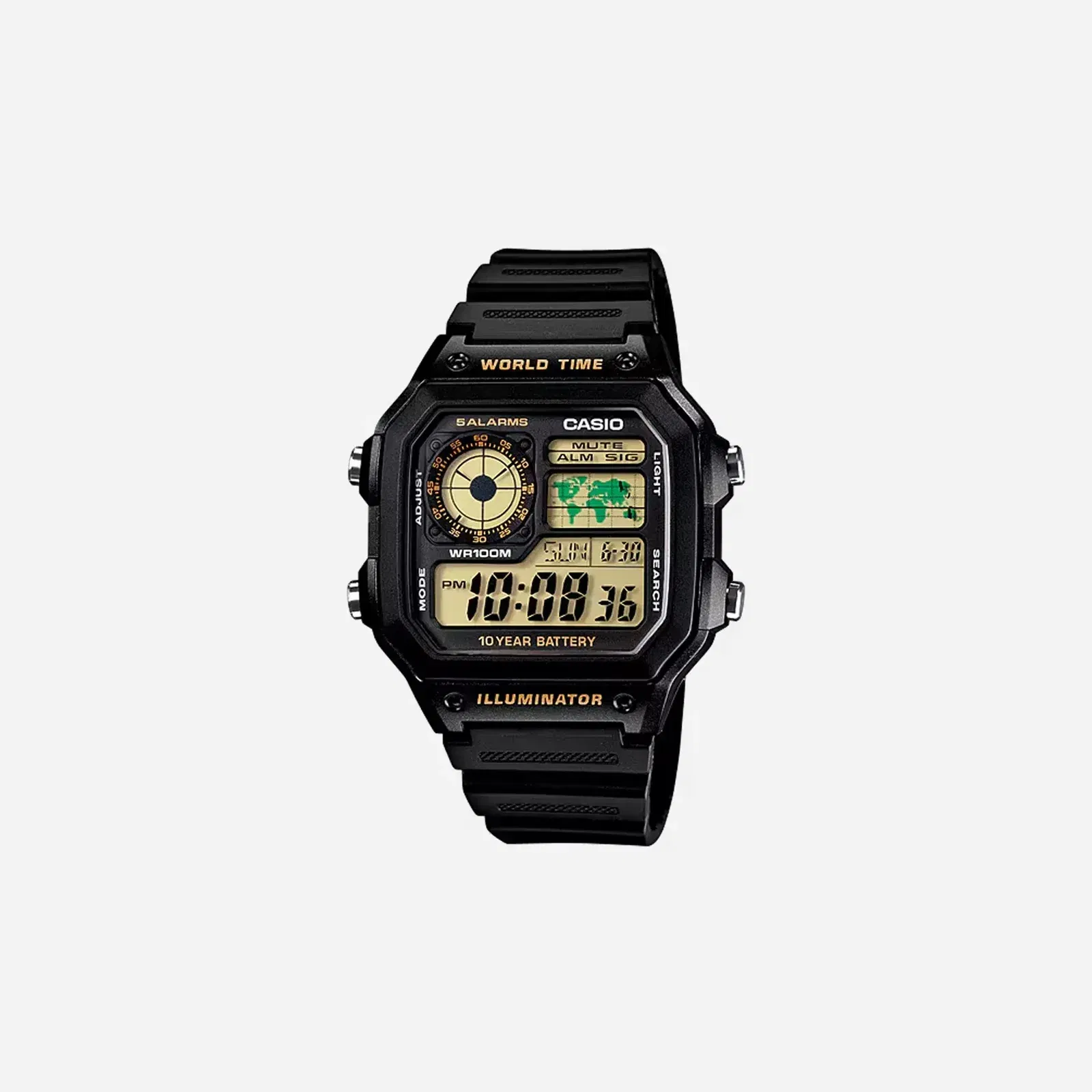 Casio Youth AE-1200WH-1BV Black Resin Band Watch
