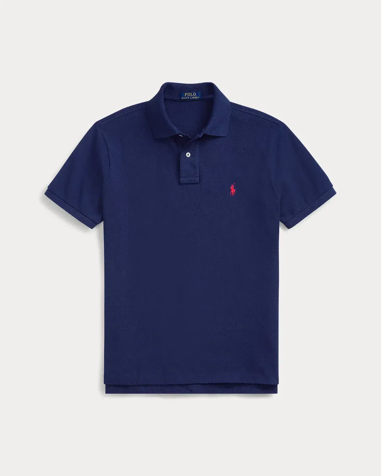 The Iconic Classic Fit Mesh Polo Navy/Red