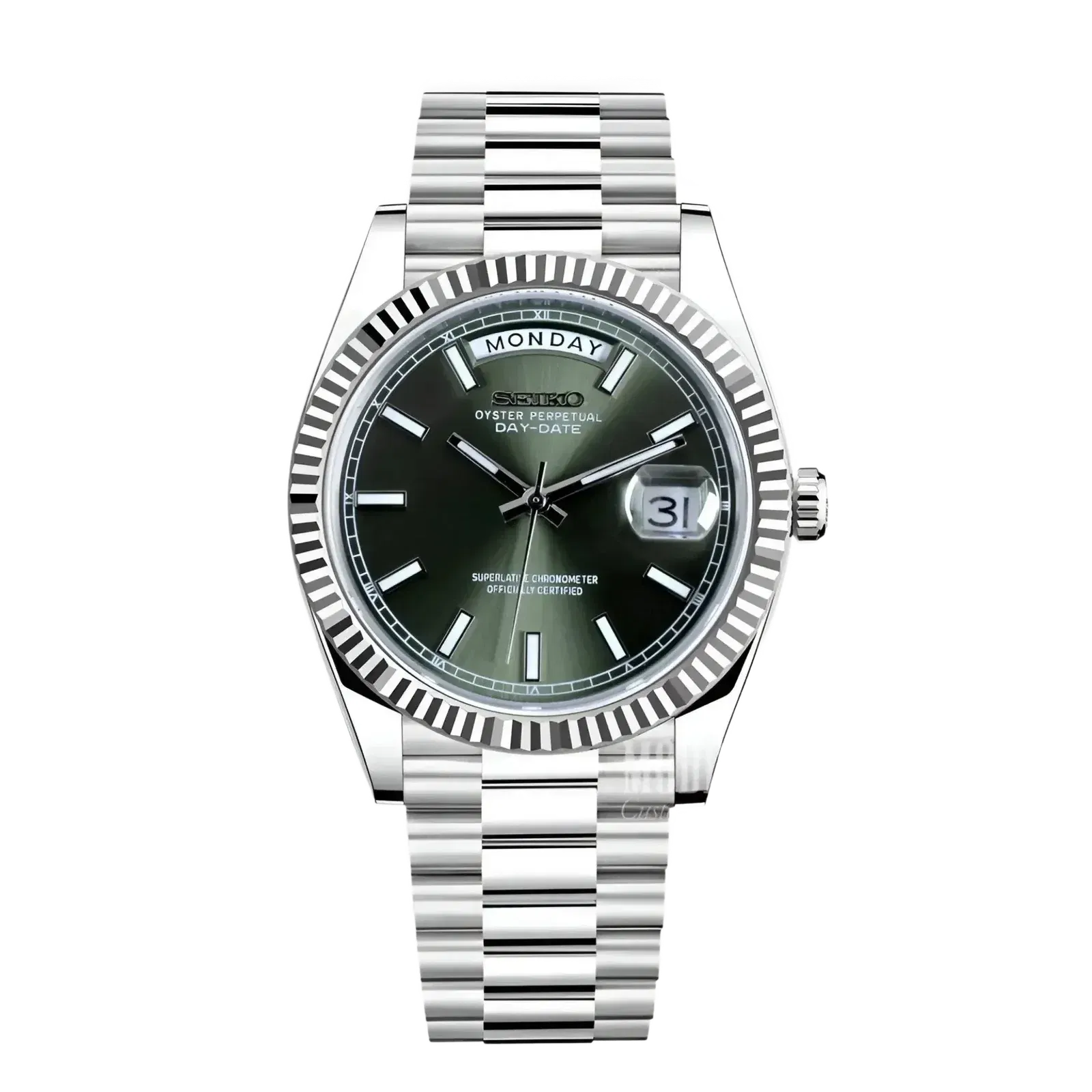 Seiko Mod Daydate Mint Green